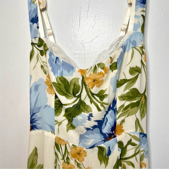 NWT Reformation Irisa Sweetheart Floral Midi Dress Size 2 Botanist - Picture 5 of 10